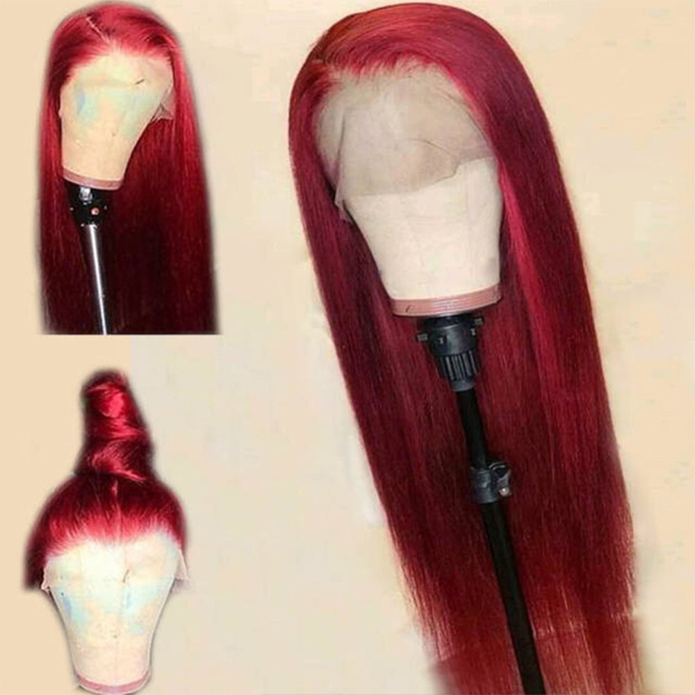 Burgundy Lace Front Human Hair Wigs Red Human Hair Wig Burgundy Lace Front Human Hair Wigs Red Human Hair Wig